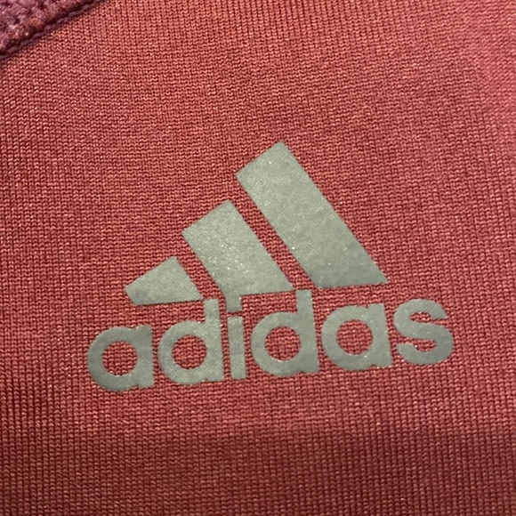 ADIDAS Maroon Crop Leggings, Medium - Picture 4 of 4